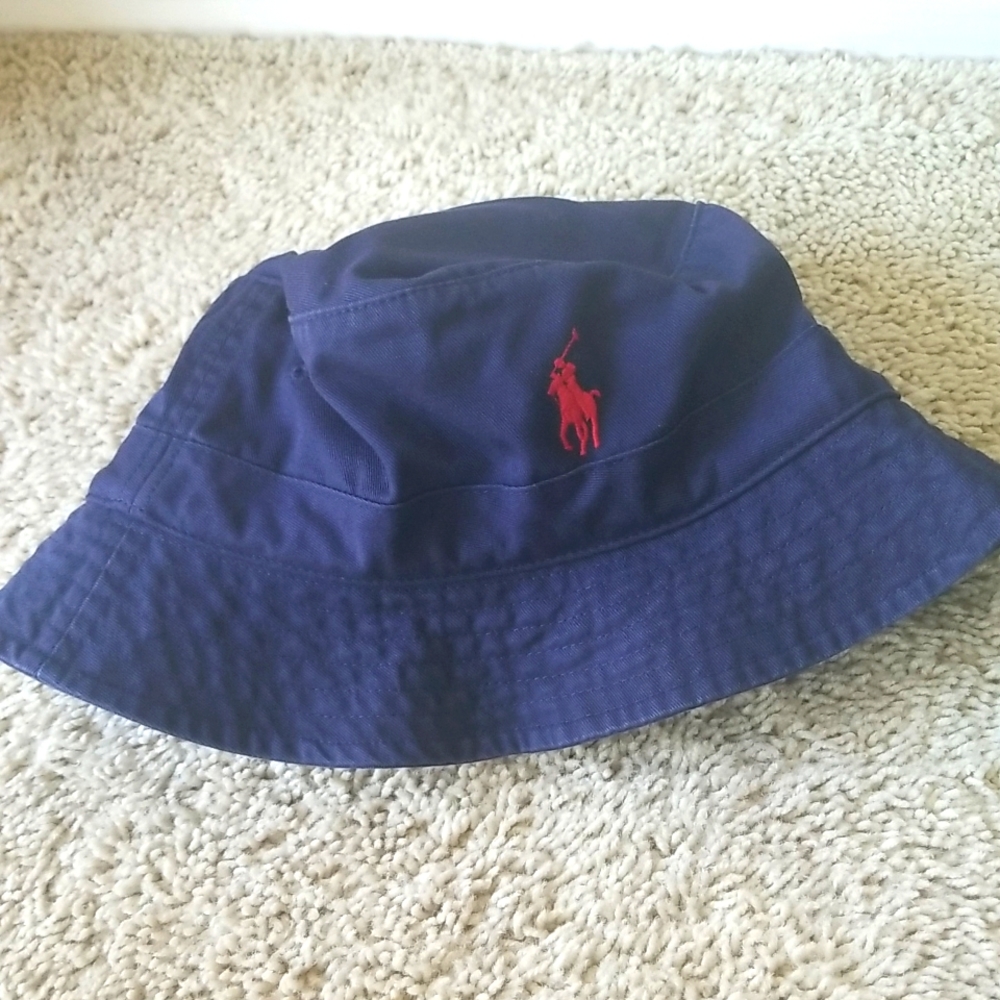 NWT Mens POLO Ralph Lauren navy bucket hat